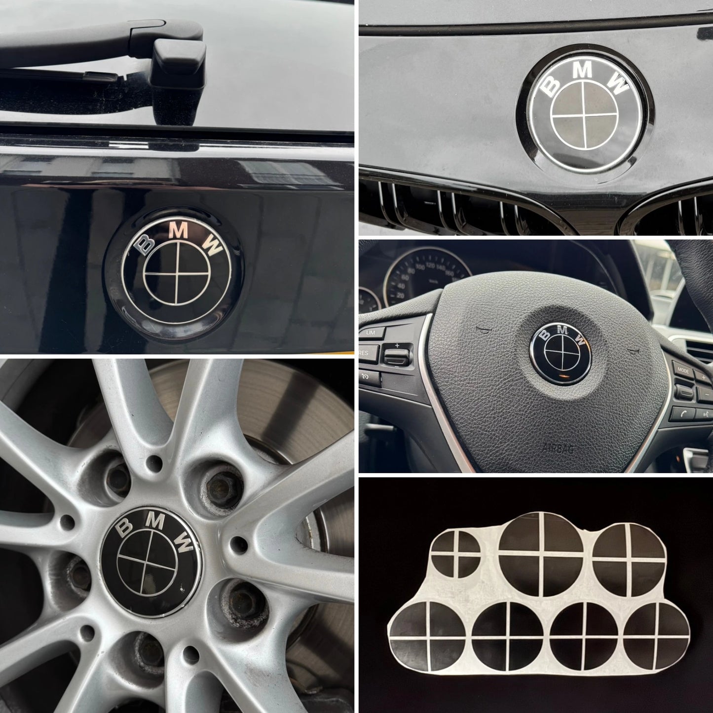 BMW logo sticker set