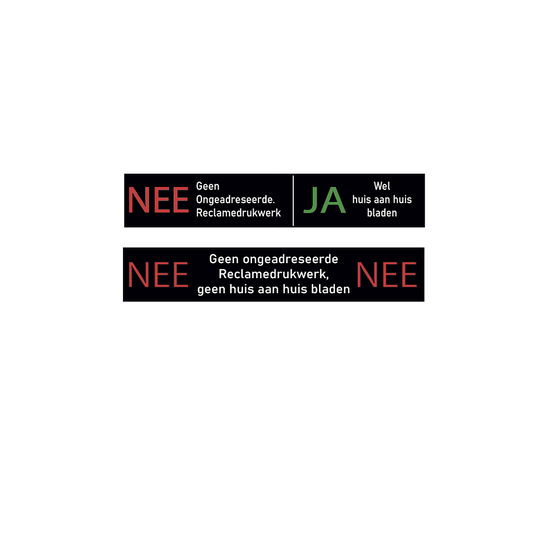 NEE/JA Brievenbussticker